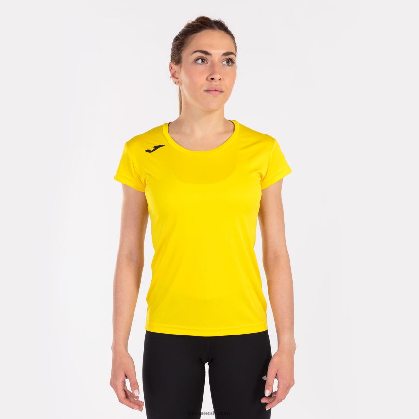 naised särk lühikeste varrukatega rekord ii DJNBH2484 kollane Joma
