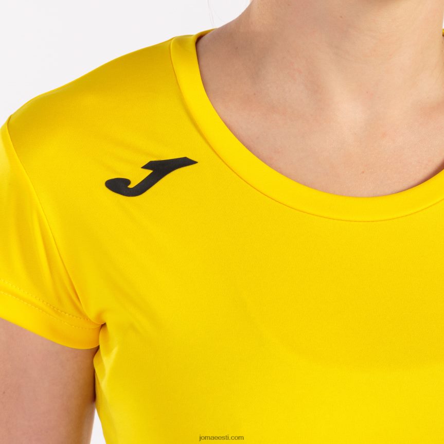 naised särk lühikeste varrukatega rekord ii DJNBH2484 kollane Joma