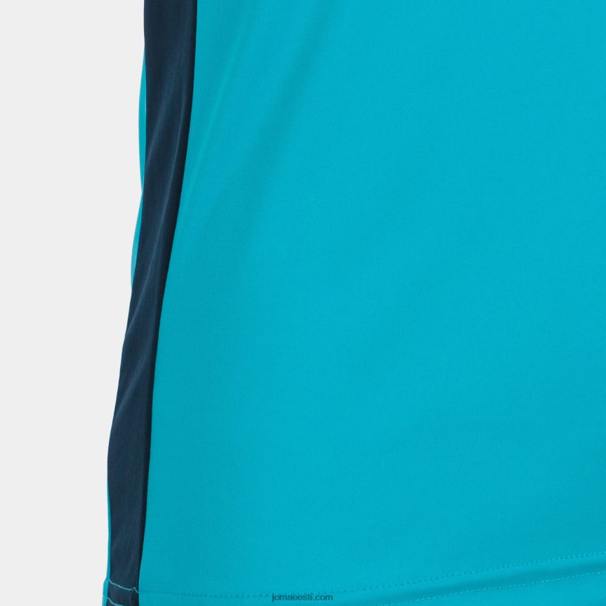 naised särk lühikeste varrukatega rekord ii DJNBH3640 fluorestseeruv türkiissinine tumesinine Joma