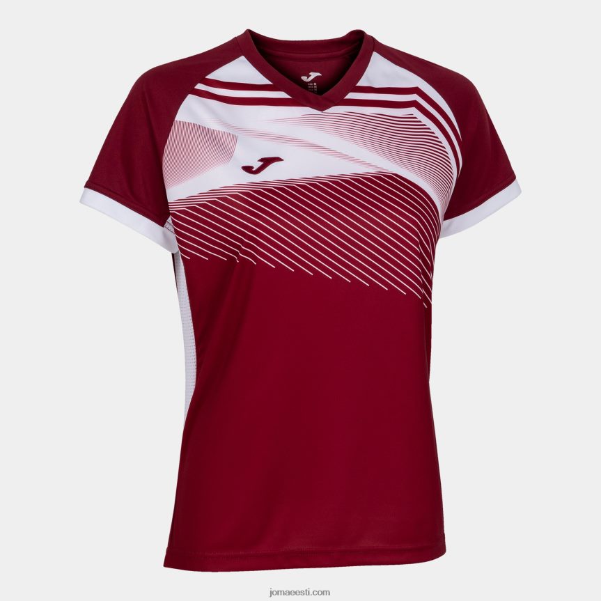 naised särk lühikeste varrukatega supernova ii DJNBH1677 Burgundia valge Joma