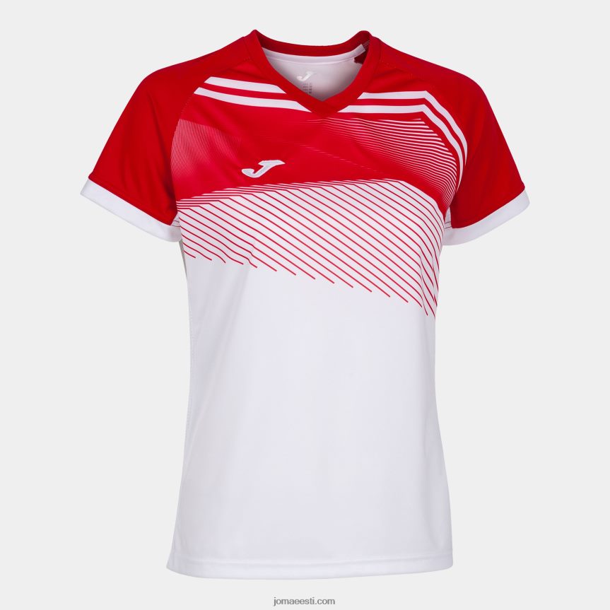 naised särk lühikeste varrukatega supernova ii DJNBH2450 valge punane Joma