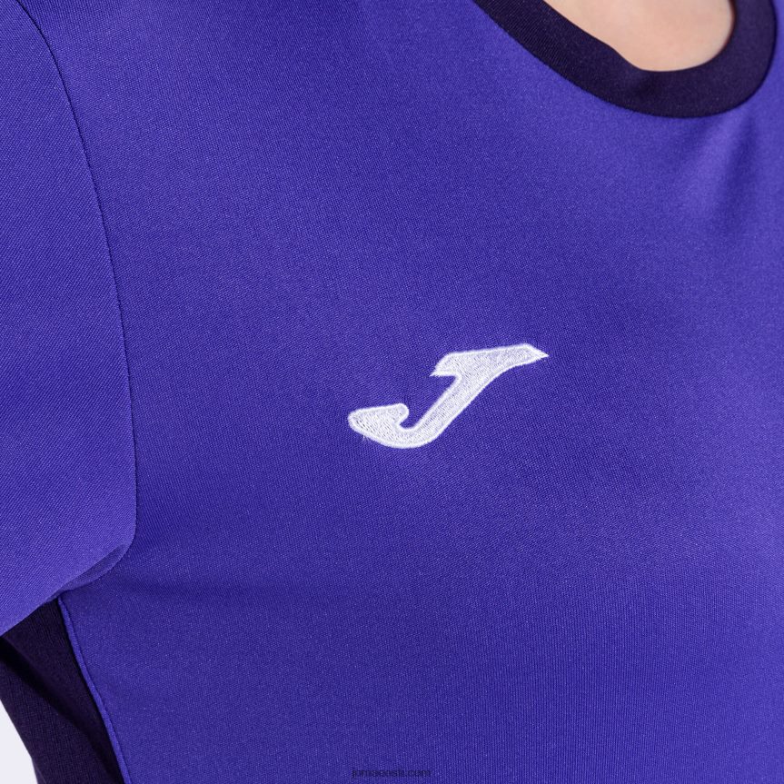 naised särk lühikeste varrukatega võitja ii DJNBH3955 lilla Joma