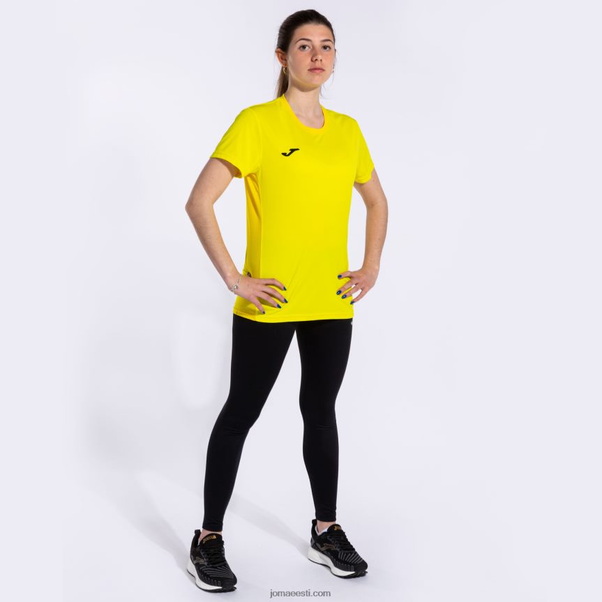 naised särk lühikeste varrukatega võitja ii DJNBH3997 kollane Joma