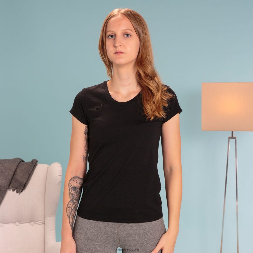 naised särk lühikeste varrukatega verona DJNBH3623 must Joma
