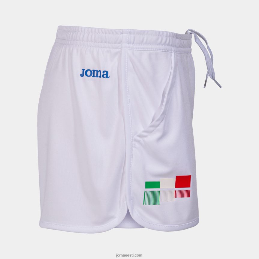 naised lühikesed püksid Itaalia tenniseliit DJNBH2166 valge Joma