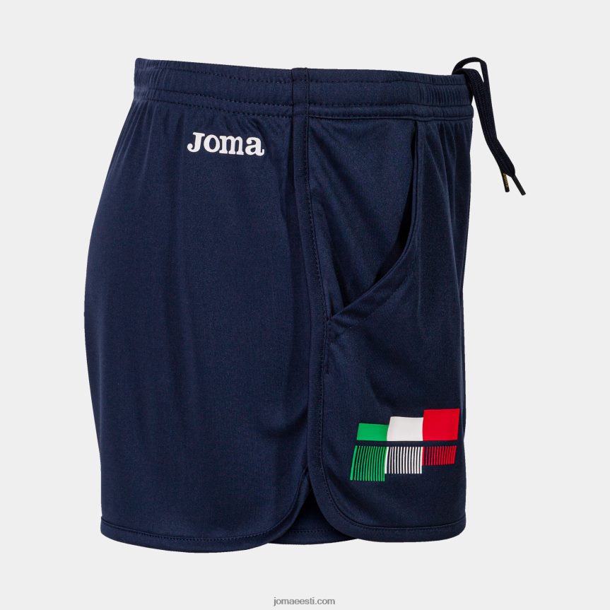 naised lühikesed püksid Itaalia tenniseliit DJNBH2307 mereväe sinine Joma