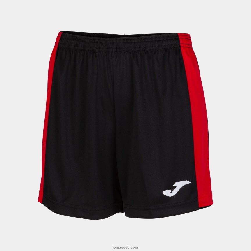 naised lühikesed püksid maxi DJNBH1569 must punane Joma