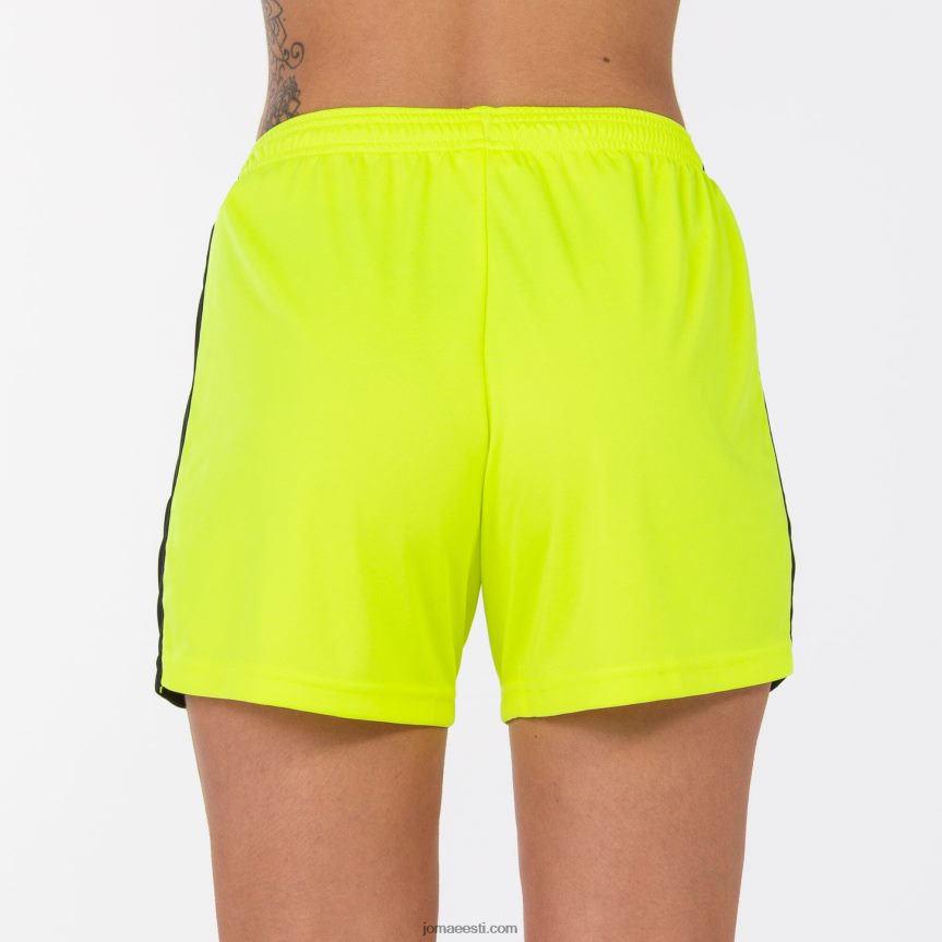 naised lühikesed püksid maxi DJNBH2364 fluorestseeruv kollane must Joma