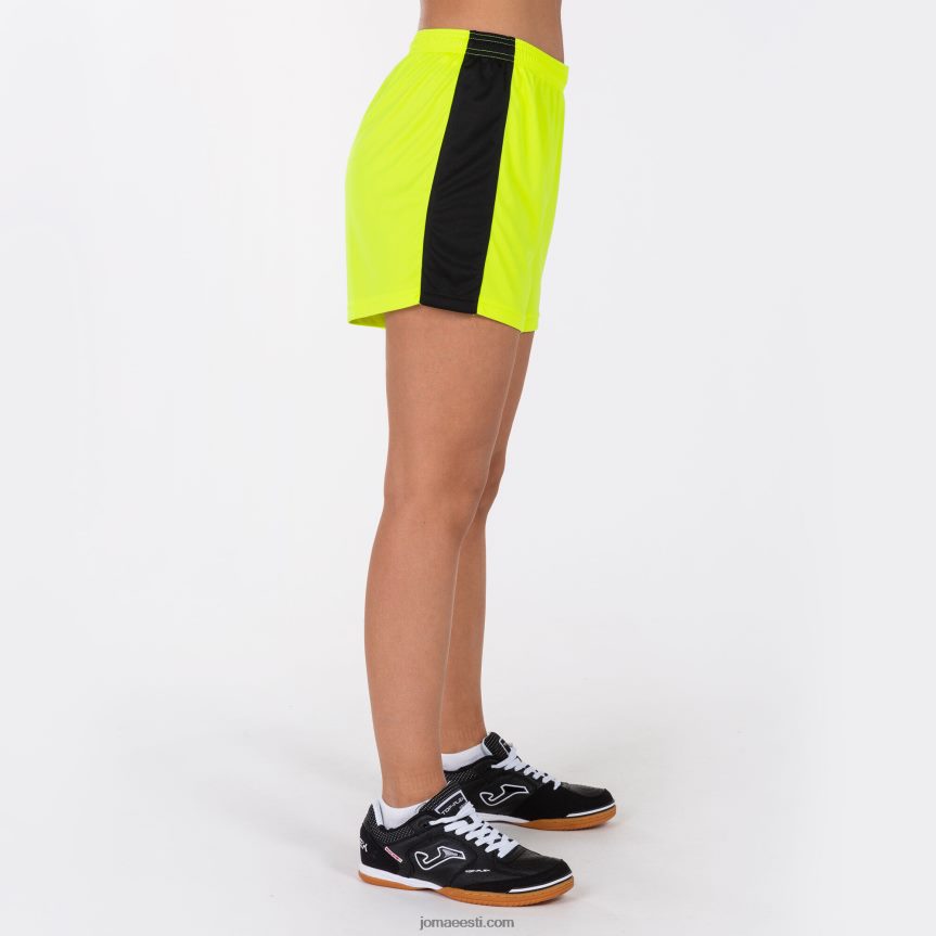 naised lühikesed püksid maxi DJNBH2364 fluorestseeruv kollane must Joma