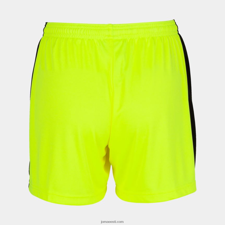 naised lühikesed püksid maxi DJNBH2364 fluorestseeruv kollane must Joma