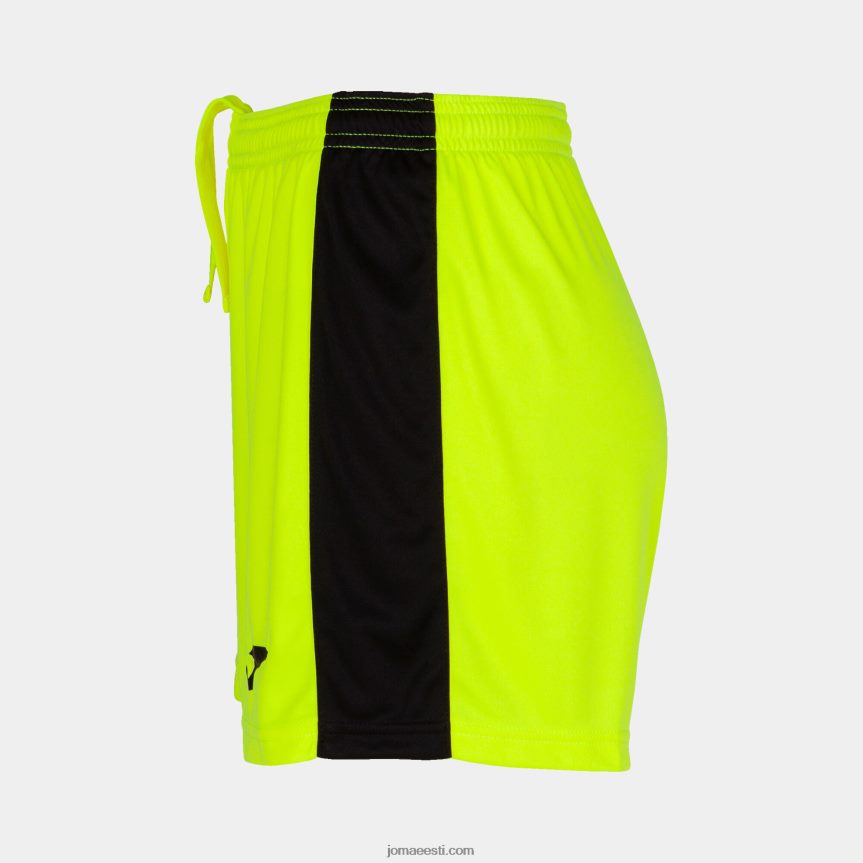 naised lühikesed püksid maxi DJNBH2364 fluorestseeruv kollane must Joma