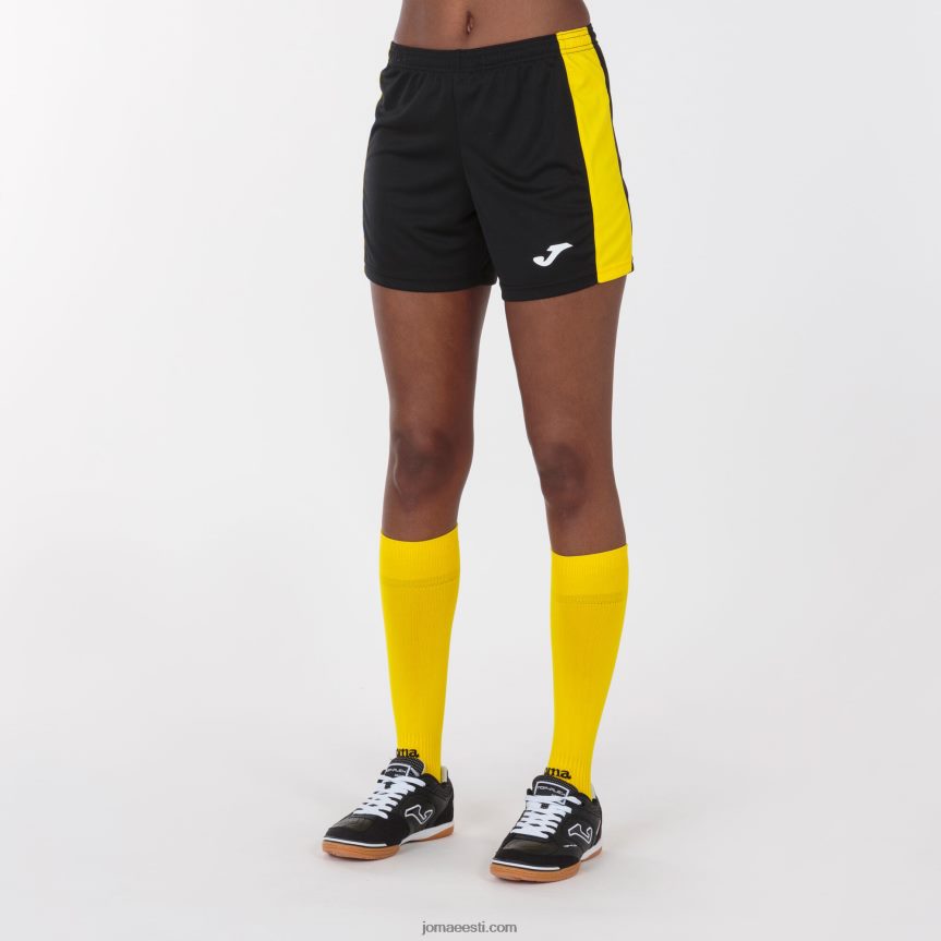 naised lühikesed püksid maxi DJNBH2460 must kollane Joma