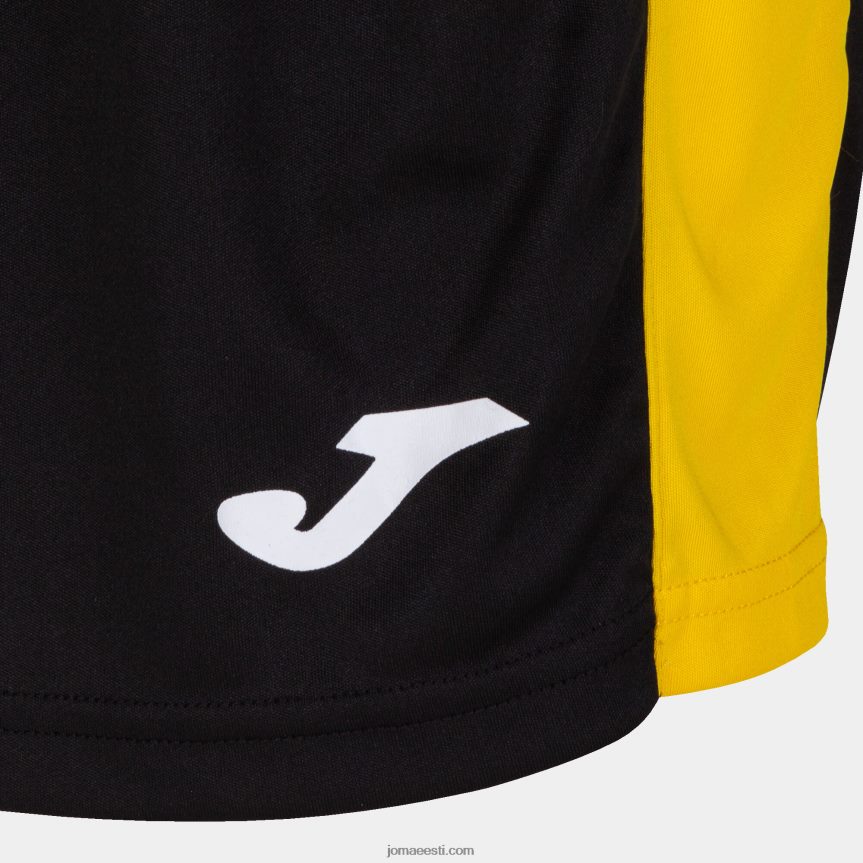 naised lühikesed püksid maxi DJNBH2460 must kollane Joma