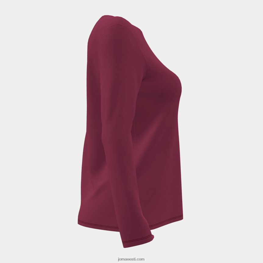 naised pikkade varrukatega orgaaniline särk DJNBH1952 Burgundia Joma