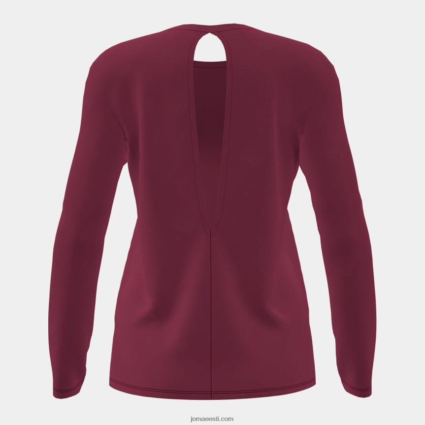 naised pikkade varrukatega orgaaniline särk DJNBH1952 Burgundia Joma