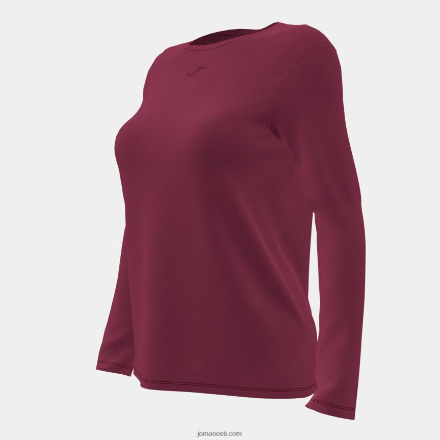 naised pikkade varrukatega orgaaniline särk DJNBH1952 Burgundia Joma