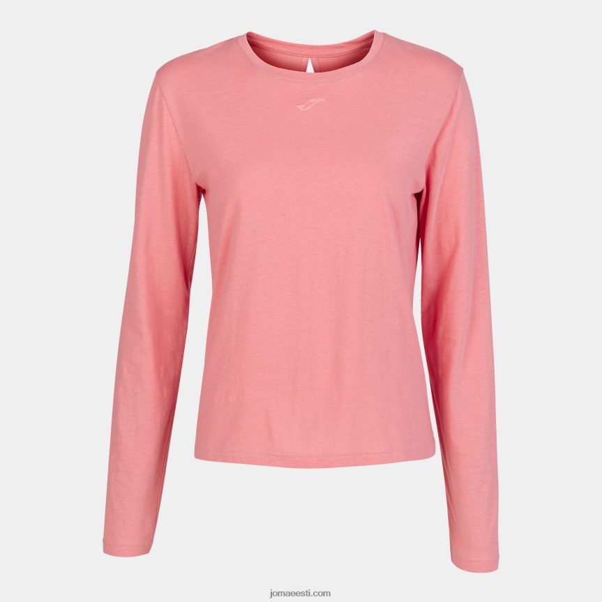 naised pikkade varrukatega orgaaniline särk DJNBH1962 roosa Joma