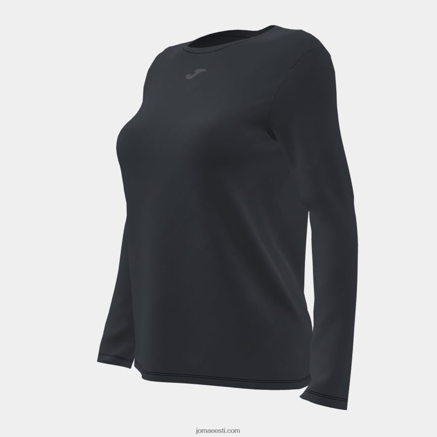 naised pikkade varrukatega orgaaniline särk DJNBH2064 must Joma