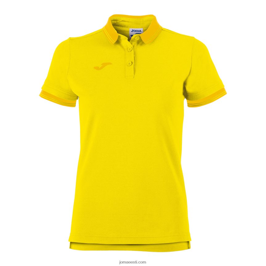 naised polosärk lühikeste varrukatega bali ii DJNBH1786 kollane Joma