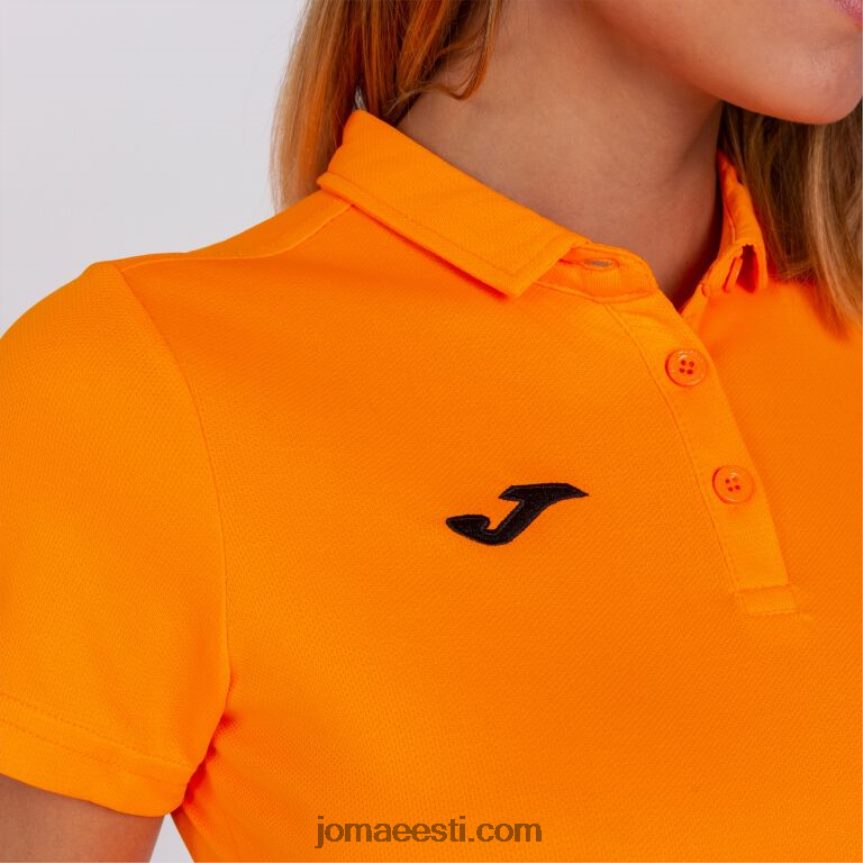 naised polosärk lühikeste varrukatega hobi DJNBH2323 fluorestseeruv oranž Joma
