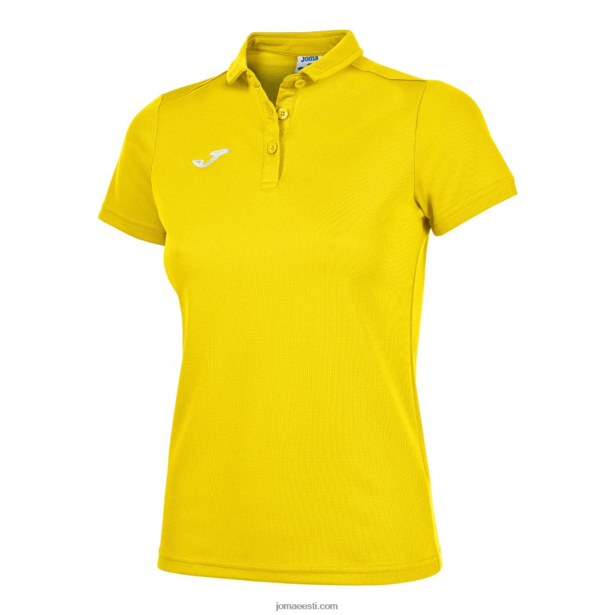naised polosärk lühikeste varrukatega hobi DJNBH3635 kollane Joma
