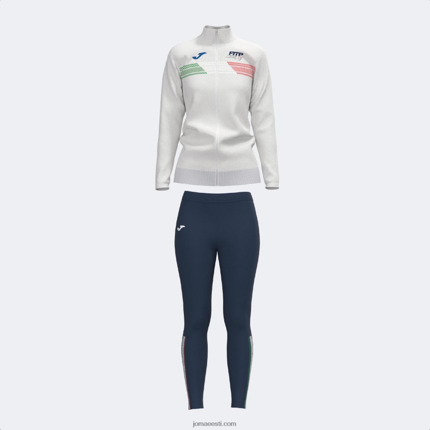 naised Spordidressi Itaalia tennise- ja padeliliit DJNBH2146 valge meresinine Joma