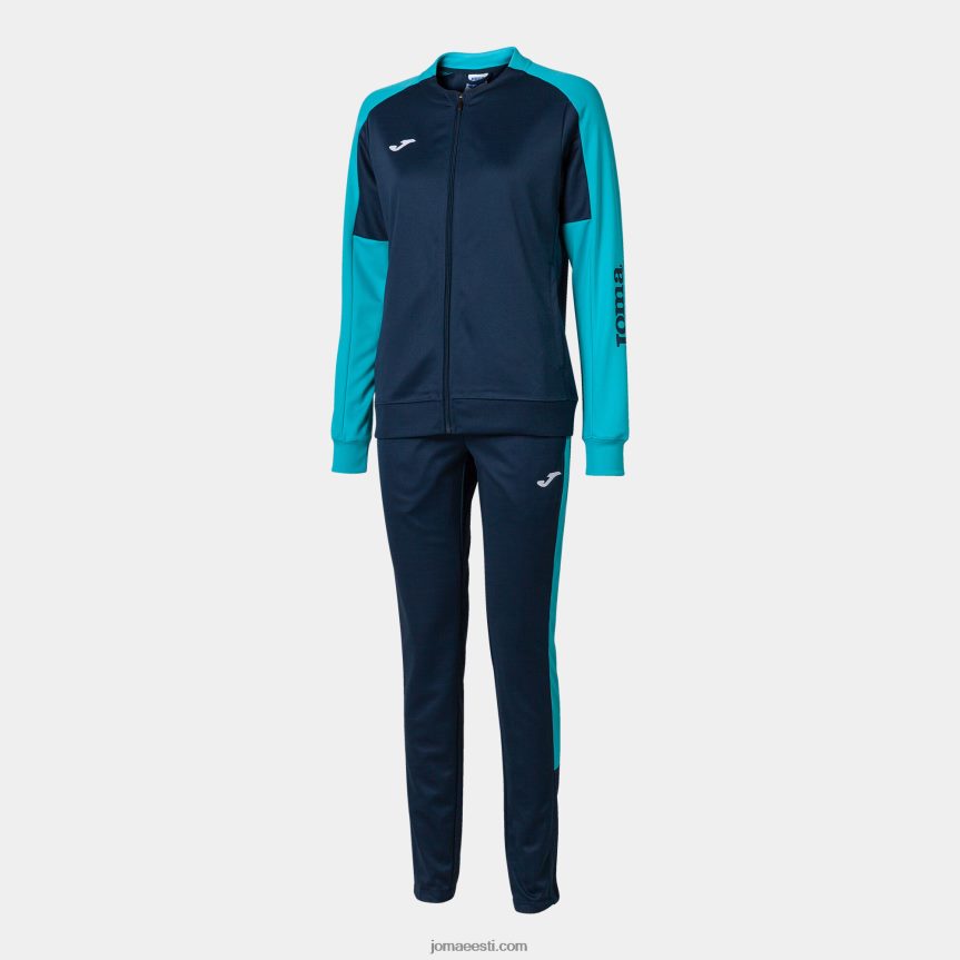 naised spordidressi ökomeistrivõistlused DJNBH2220 tumesinine fluorestseeruv türkiissinine Joma