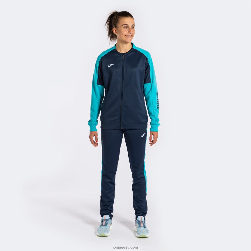 naised spordidressi ökomeistrivõistlused DJNBH2220 tumesinine fluorestseeruv türkiissinine Joma