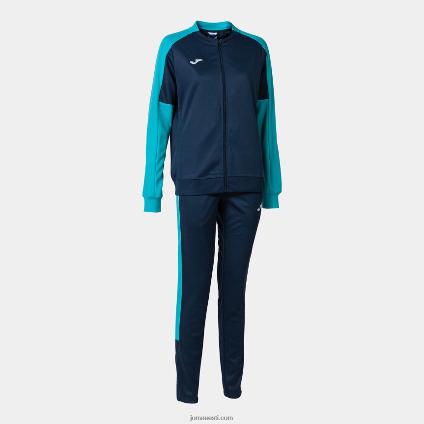 naised spordidressi ökomeistrivõistlused DJNBH2220 tumesinine fluorestseeruv türkiissinine Joma