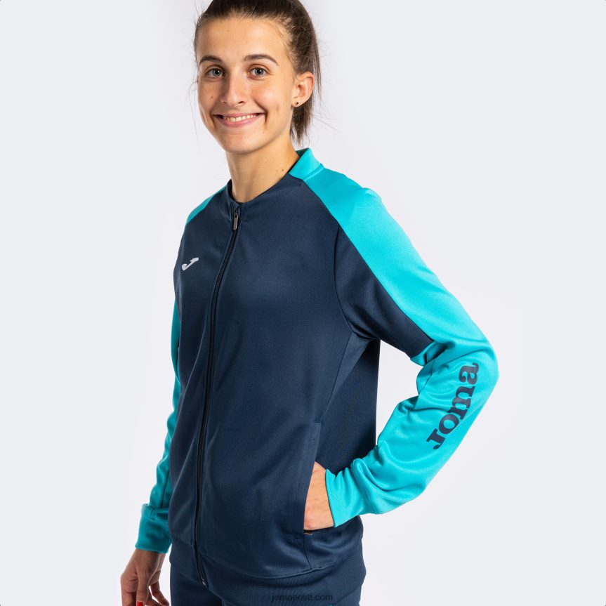 naised spordidressi ökomeistrivõistlused DJNBH2220 tumesinine fluorestseeruv türkiissinine Joma