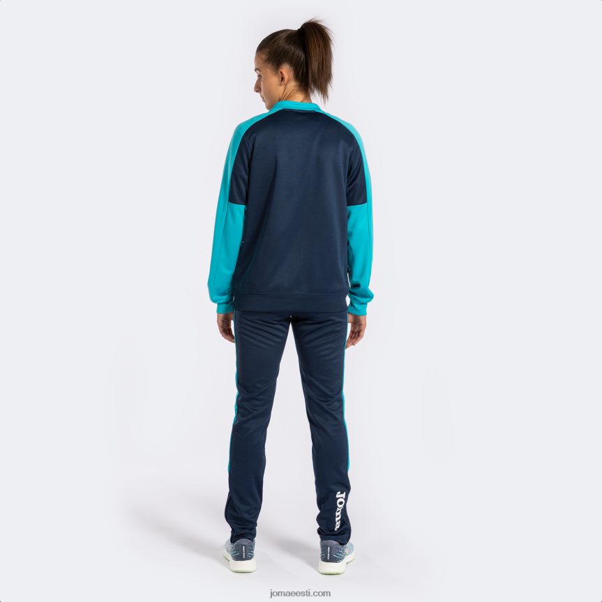 naised spordidressi ökomeistrivõistlused DJNBH2220 tumesinine fluorestseeruv türkiissinine Joma