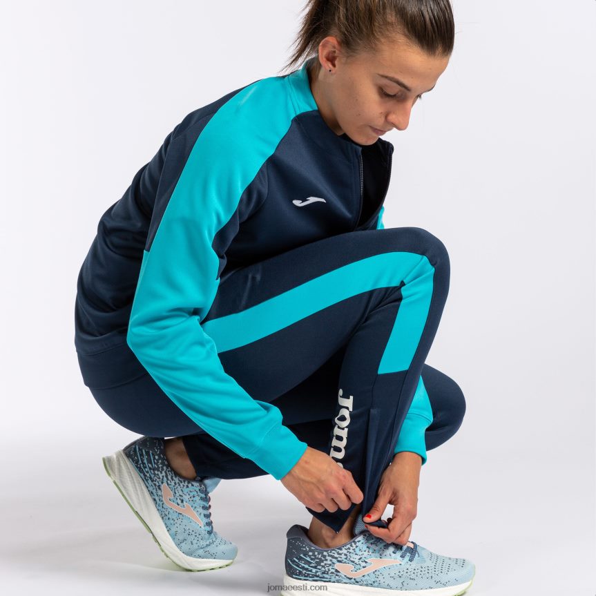naised spordidressi ökomeistrivõistlused DJNBH2220 tumesinine fluorestseeruv türkiissinine Joma