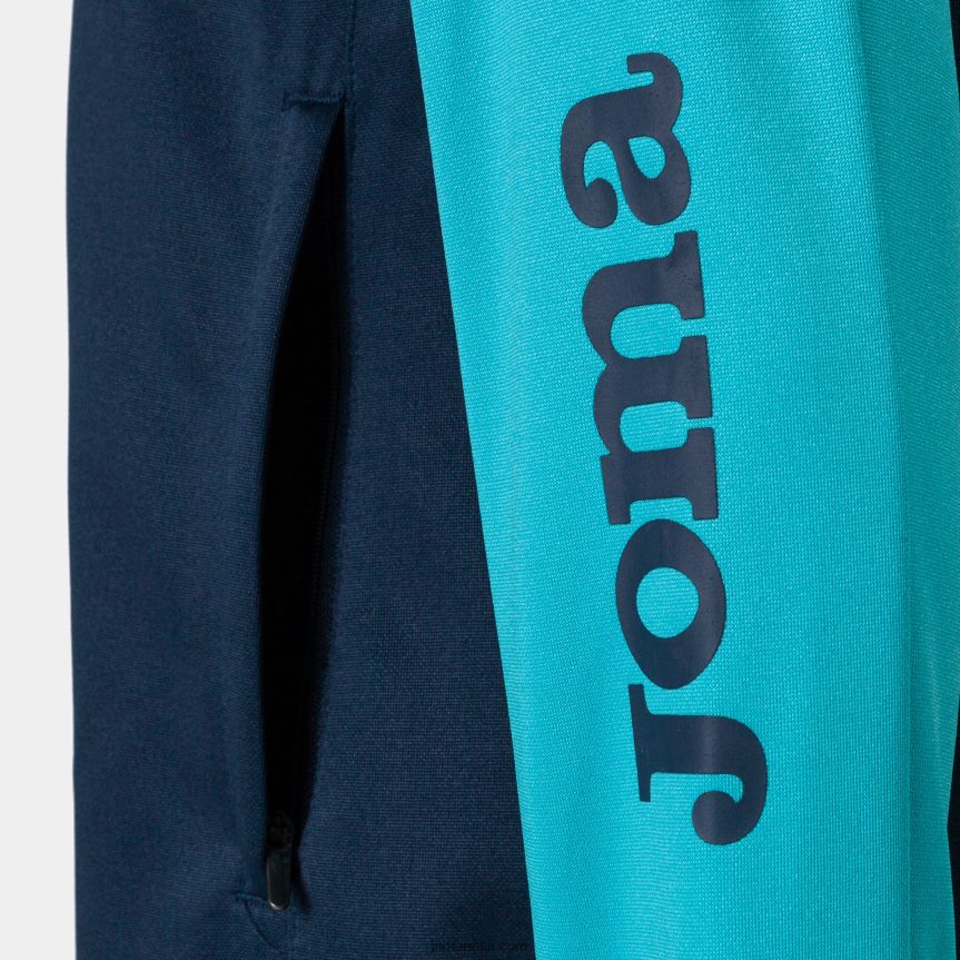 naised spordidressi ökomeistrivõistlused DJNBH2220 tumesinine fluorestseeruv türkiissinine Joma