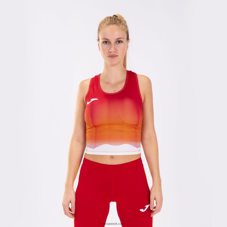 naised tank-top eliit vii DJNBH2315 punane valge kollane Joma