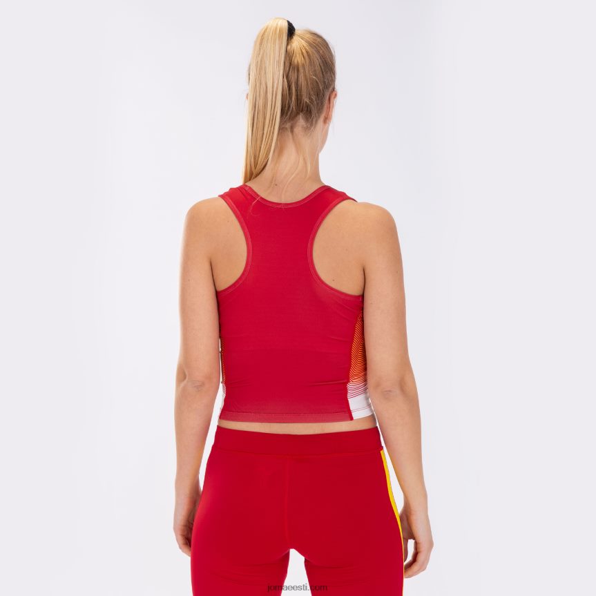 naised tank-top eliit vii DJNBH2315 punane valge kollane Joma
