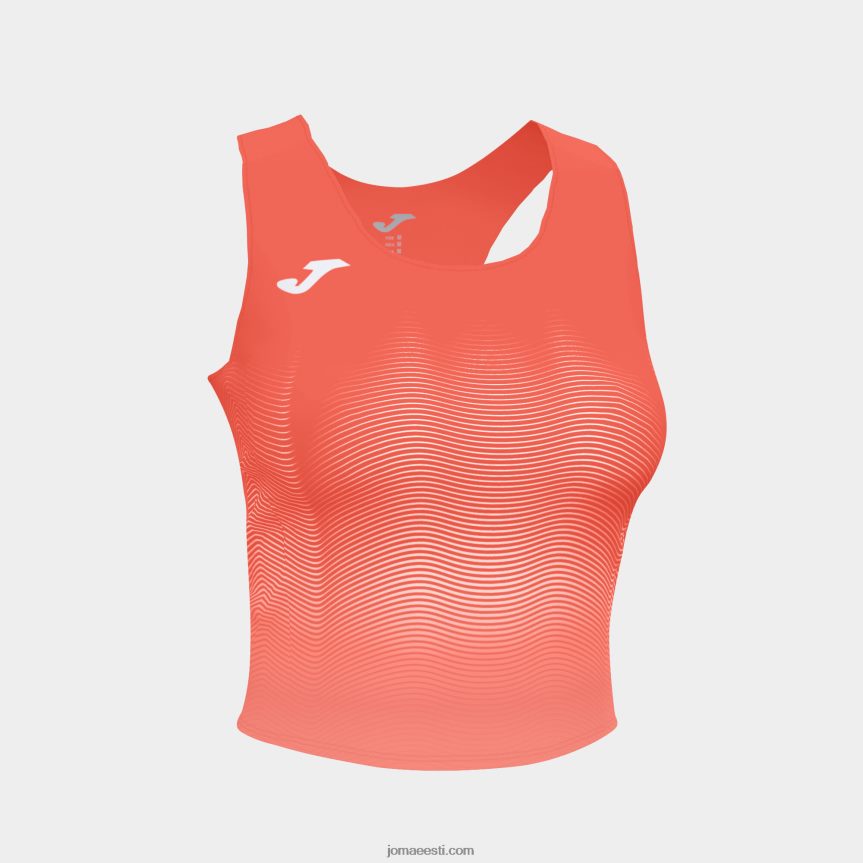 naised tank-top eliit vii DJNBH2607 fluorestseeruv korallvalge Joma