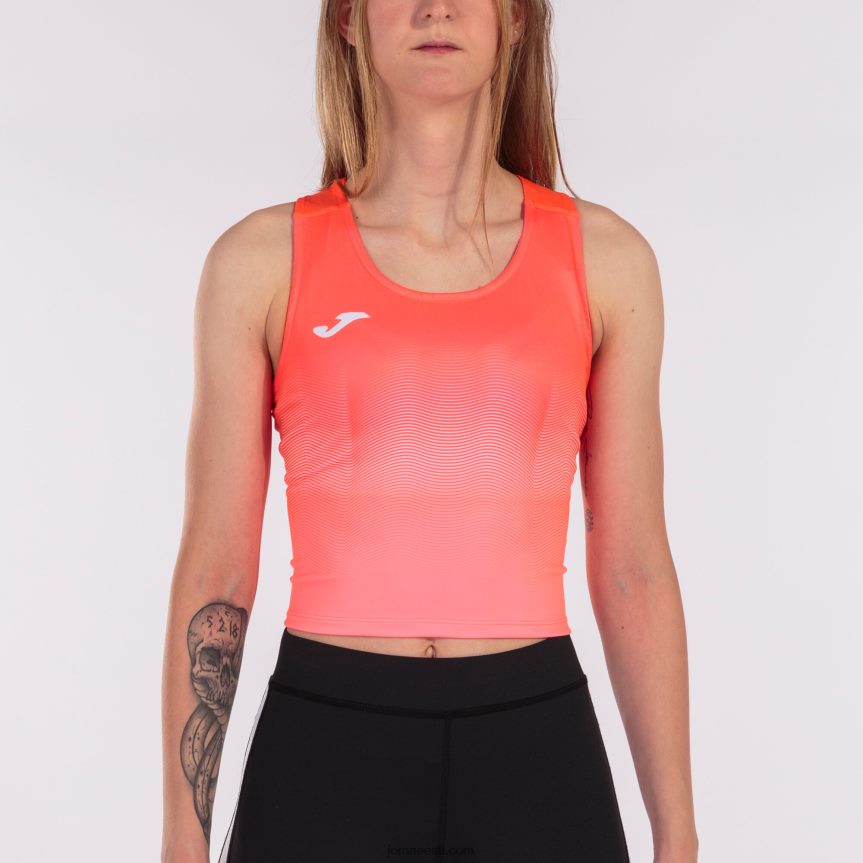 naised tank-top eliit vii DJNBH2607 fluorestseeruv korallvalge Joma