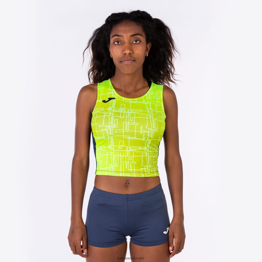 naised tank-top eliit viii DJNBH2000 tumesinine fluorestseeruv kollane Joma