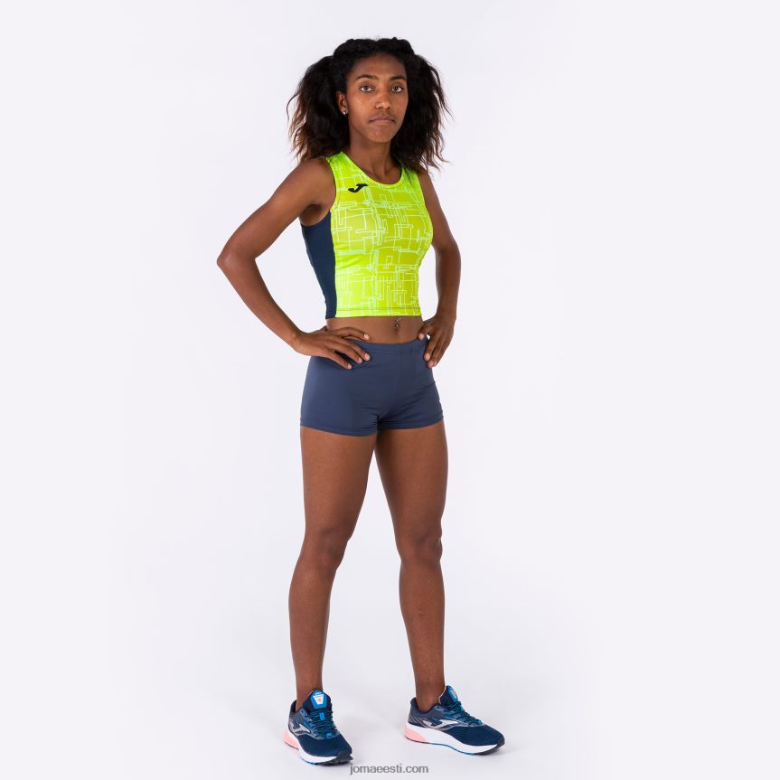 naised tank-top eliit viii DJNBH2000 tumesinine fluorestseeruv kollane Joma