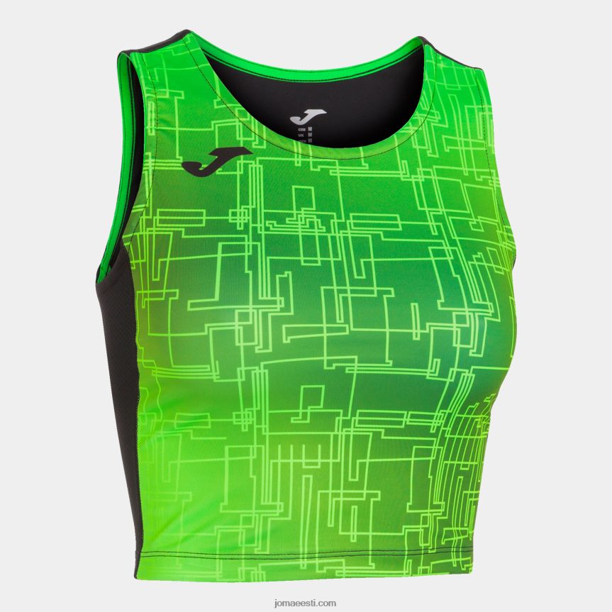 naised tank-top eliit viii DJNBH2247 must fluorestseeruv roheline Joma