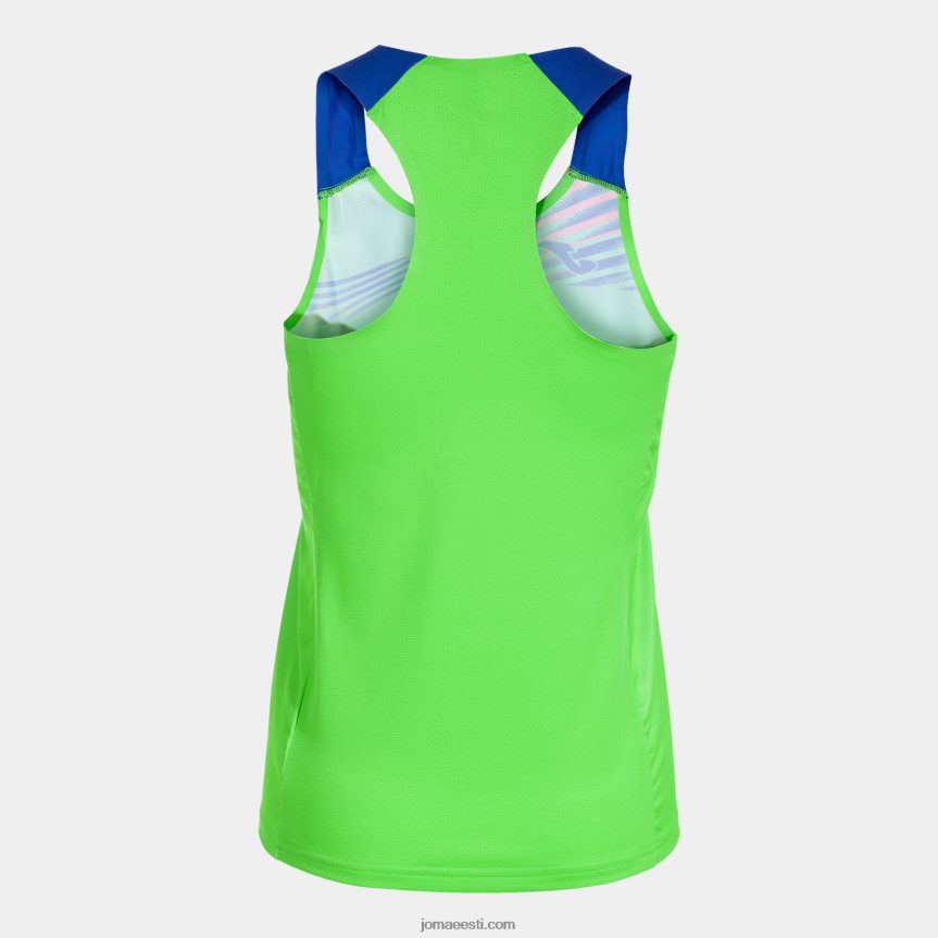 naised tank top eliit x DJNBH1609 fluorestseeruv roheline kuninglik sinine Joma