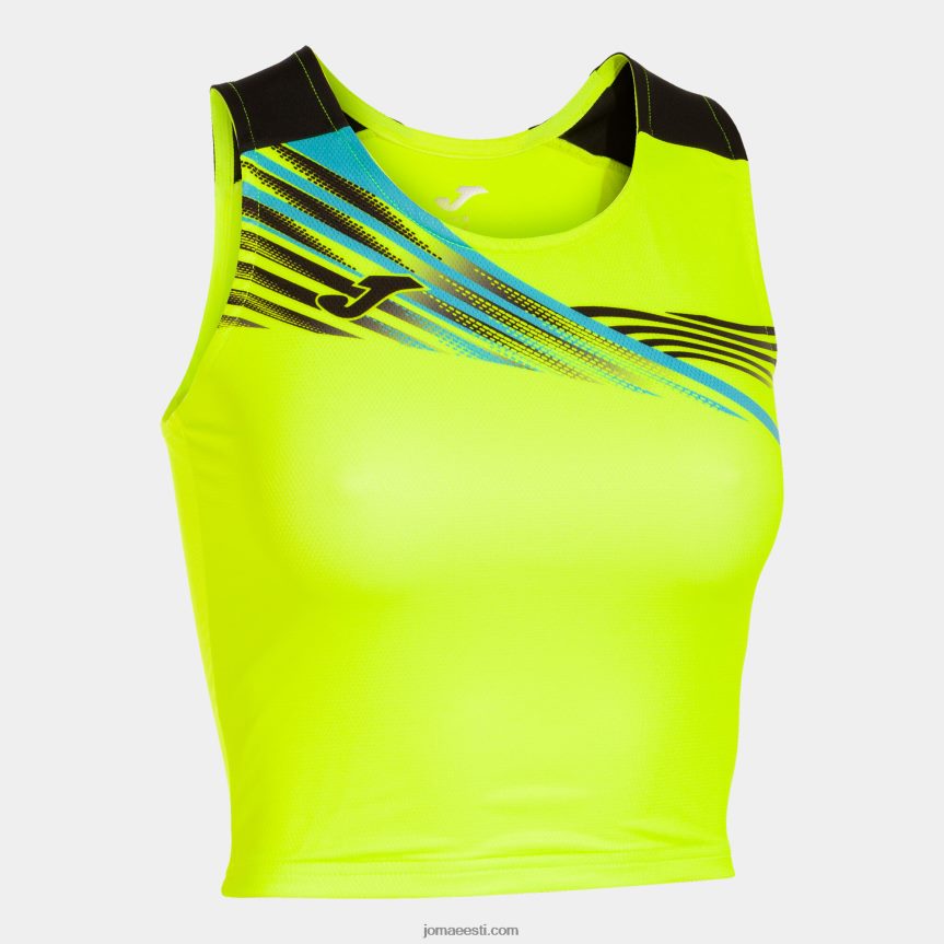 naised tank-top eliit x DJNBH1610 fluorestseeruv kollane must Joma