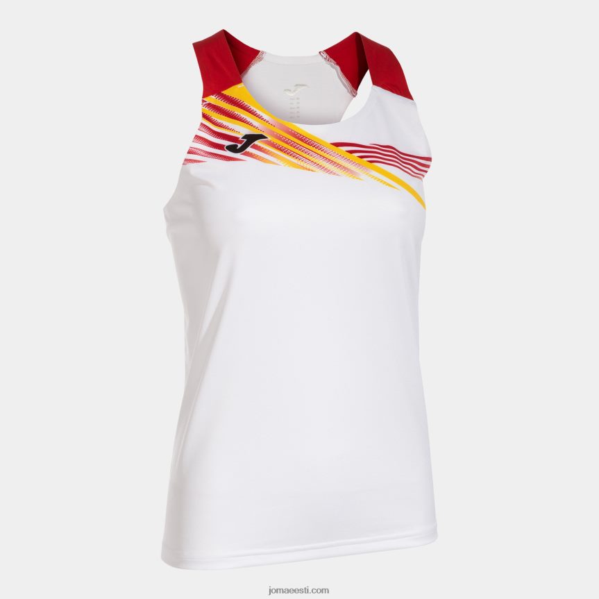 naised tank top eliit x DJNBH1751 valge punane Joma