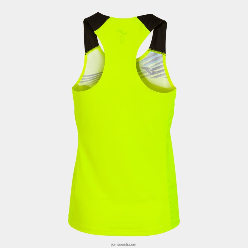 naised tank top eliit x DJNBH1760 fluorestseeruv kollane must Joma