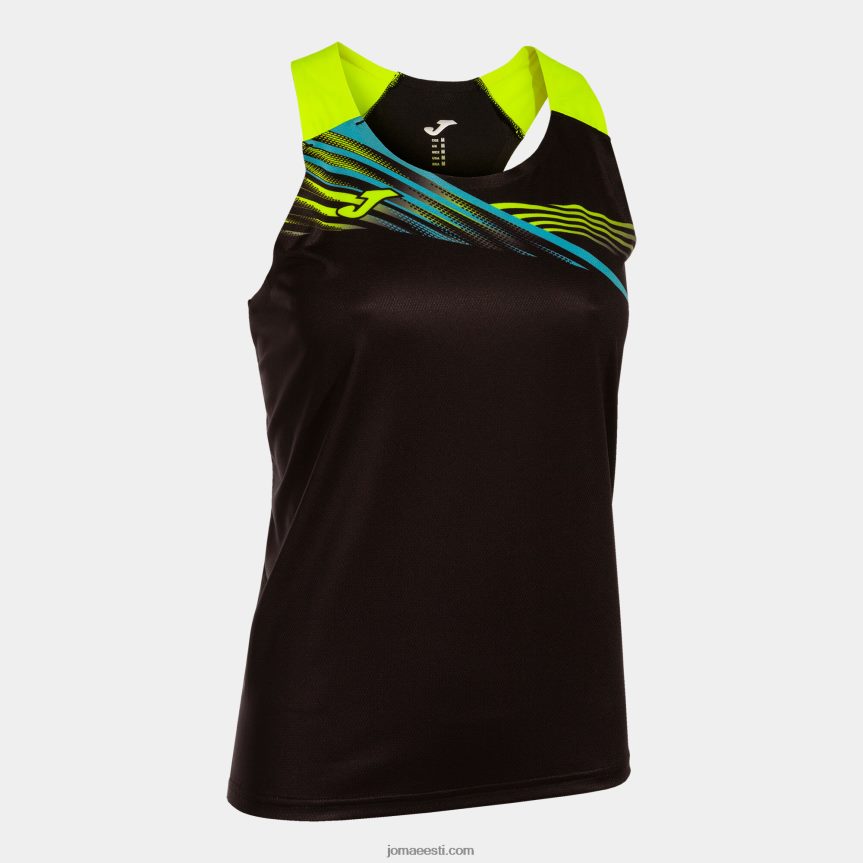naised tank top eliit x DJNBH1937 must fluorestseeruv kollane Joma