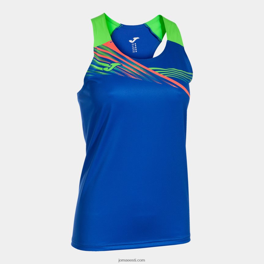 naised tank top eliit x DJNBH2154 kuninglik sinine fluorestseeruv roheline Joma