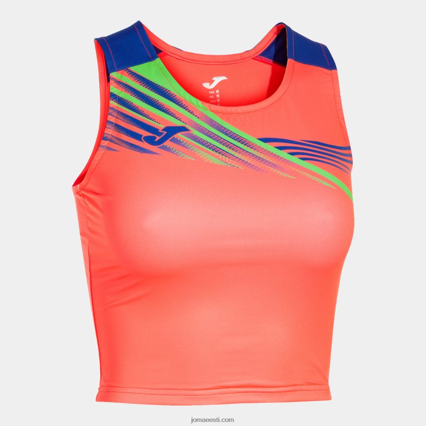 naised tank-top eliit x DJNBH2164 fluorestseeruv korallisinine Joma
