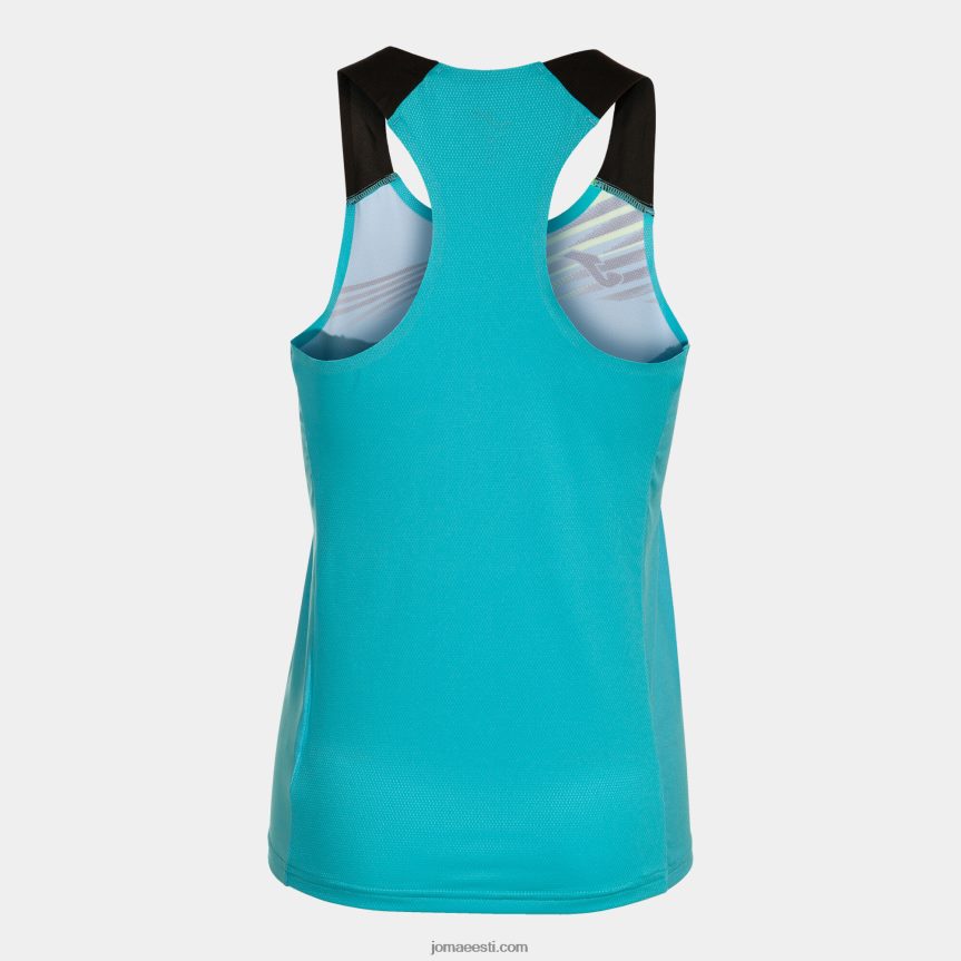 naised tank top eliit x DJNBH2544 fluorestseeruv türkiissinine must Joma