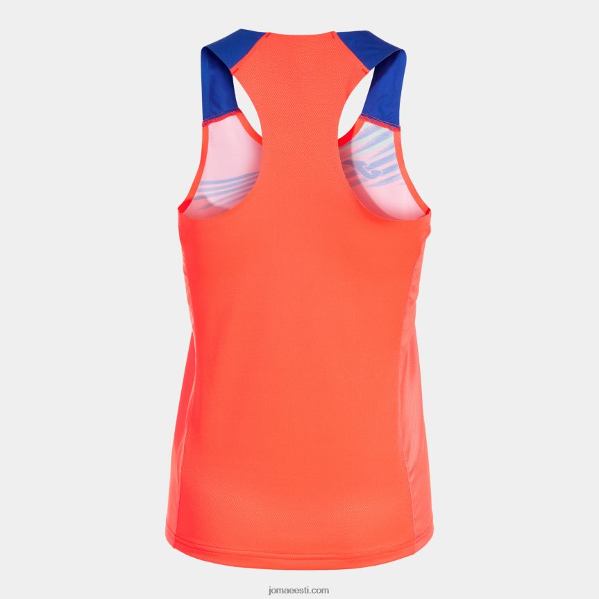 naised tank top eliit x DJNBH4060 fluorestseeruv korallisinine Joma