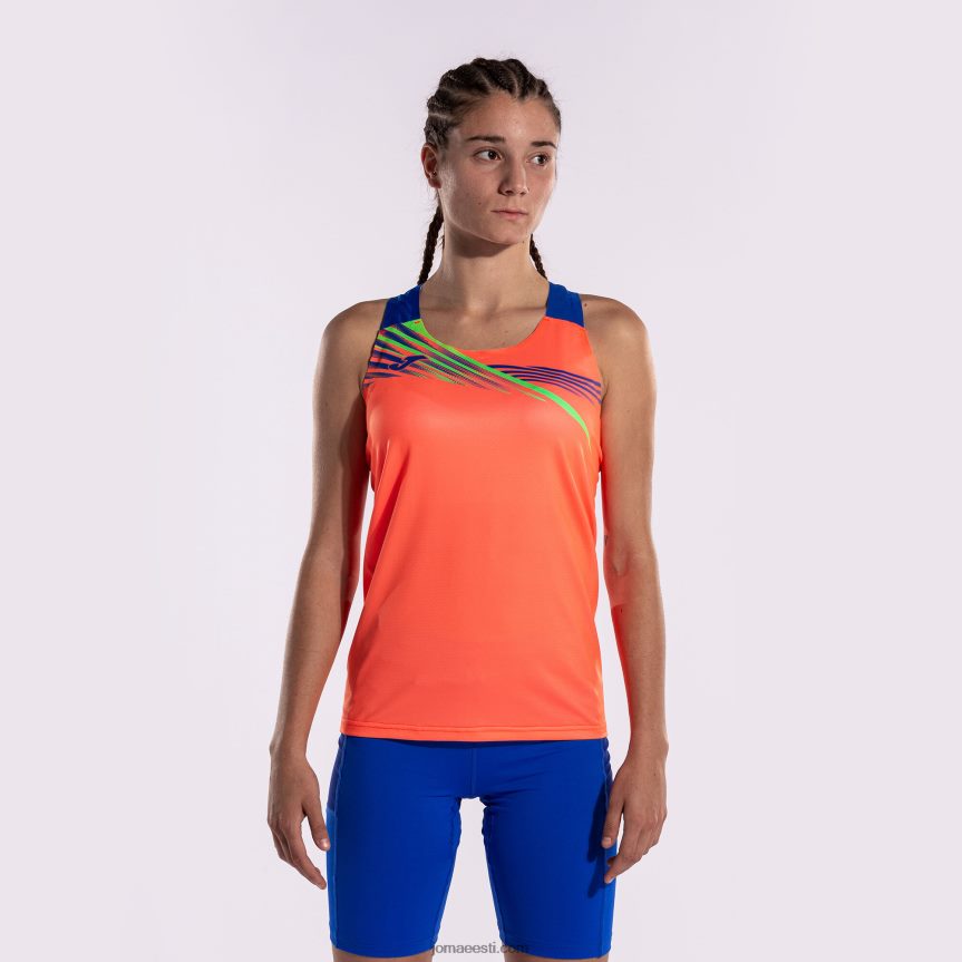 naised tank top eliit x DJNBH4060 fluorestseeruv korallisinine Joma
